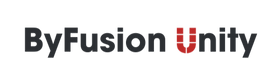 ByFusion Unity logo red U black text
